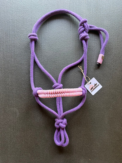 Licol prêt à partir – Tressage Fallin – Violet – Poney