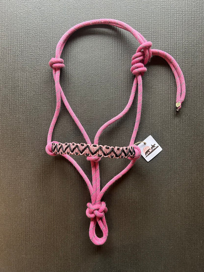 Licol prêt à partir – Tressage Avocado – Rose/Violine