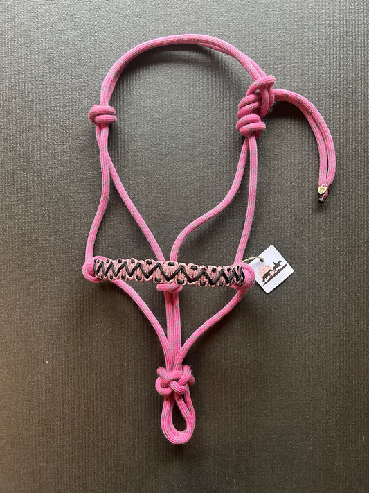 Licol prêt à partir – Tressage Avocado – Rose/Violine